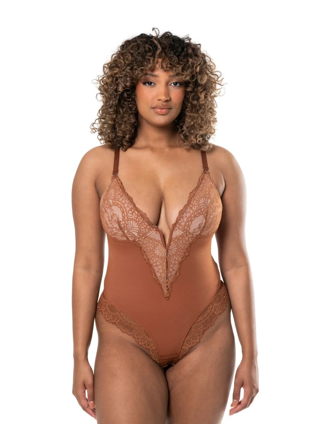Body à col en V et demi-lacet